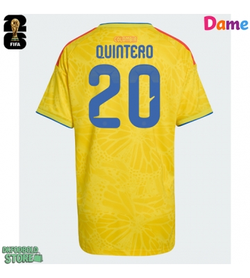 Colombia Juan Fernando Quintero #20 Replika Hjemmebanetrøje Dame VM 2026 Kortærmet